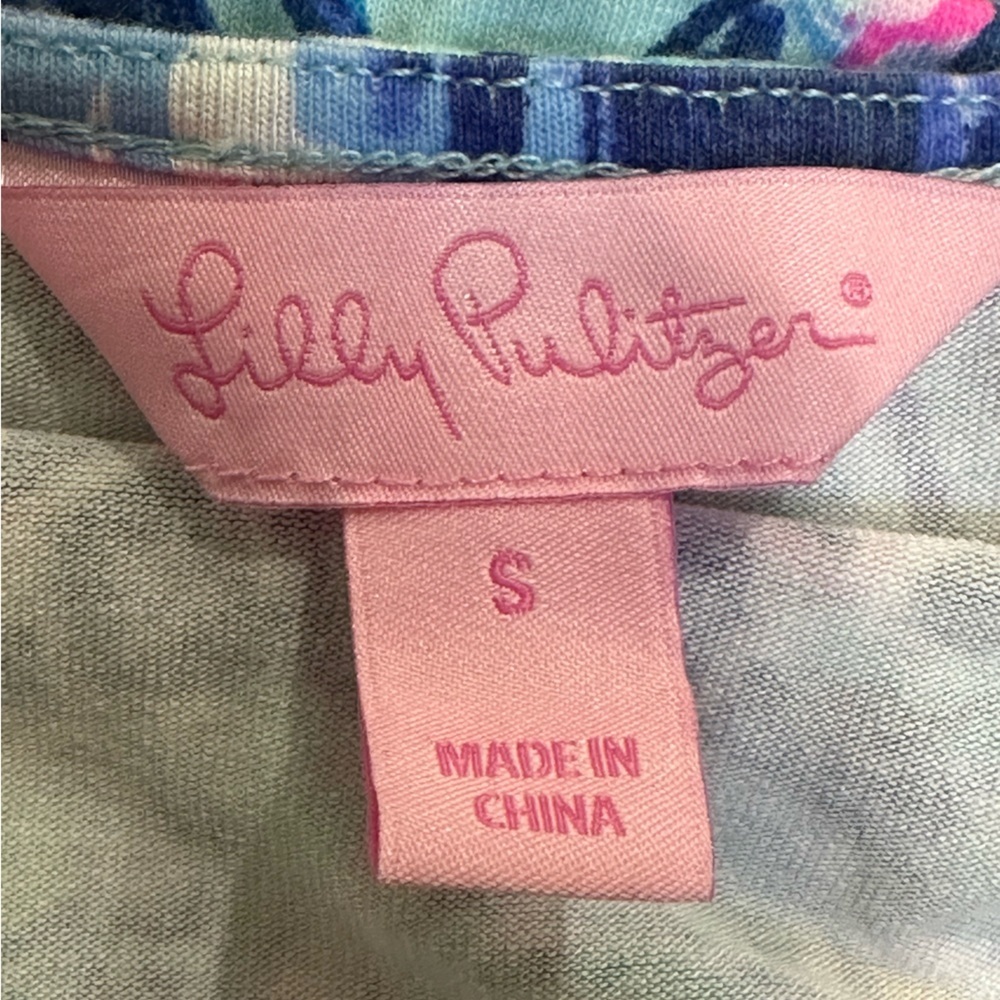 💙 Lilly Pulitzer Ophelia Swing Dress – Blue Swish “Skipped a Beach” Print 💙🌴 - Picture 3 of 16